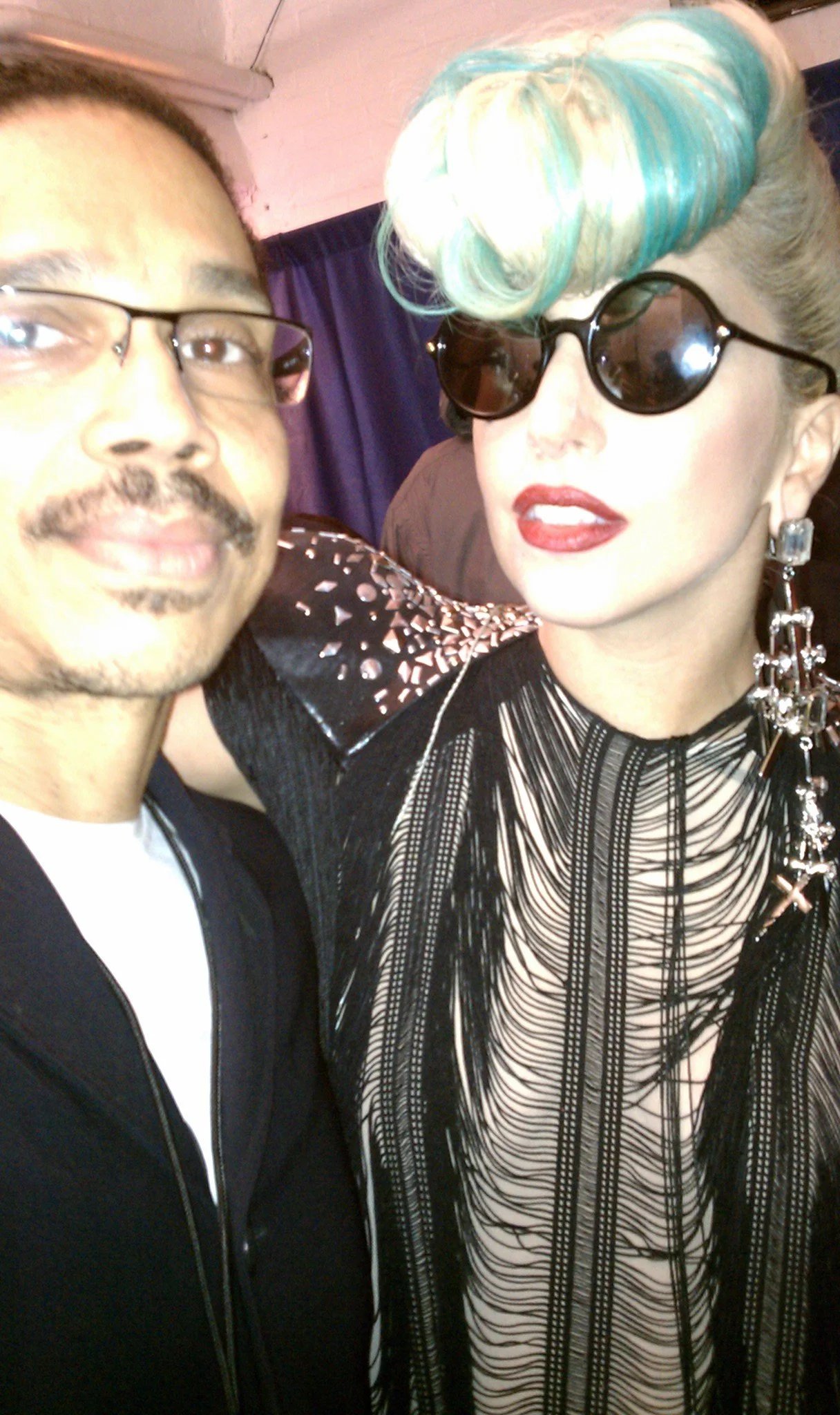 Pop Singing Icon Lady Gaga and Bassist Leon Lee Dorsey at Sting's Birthday Party - Beacon Theater, New York City