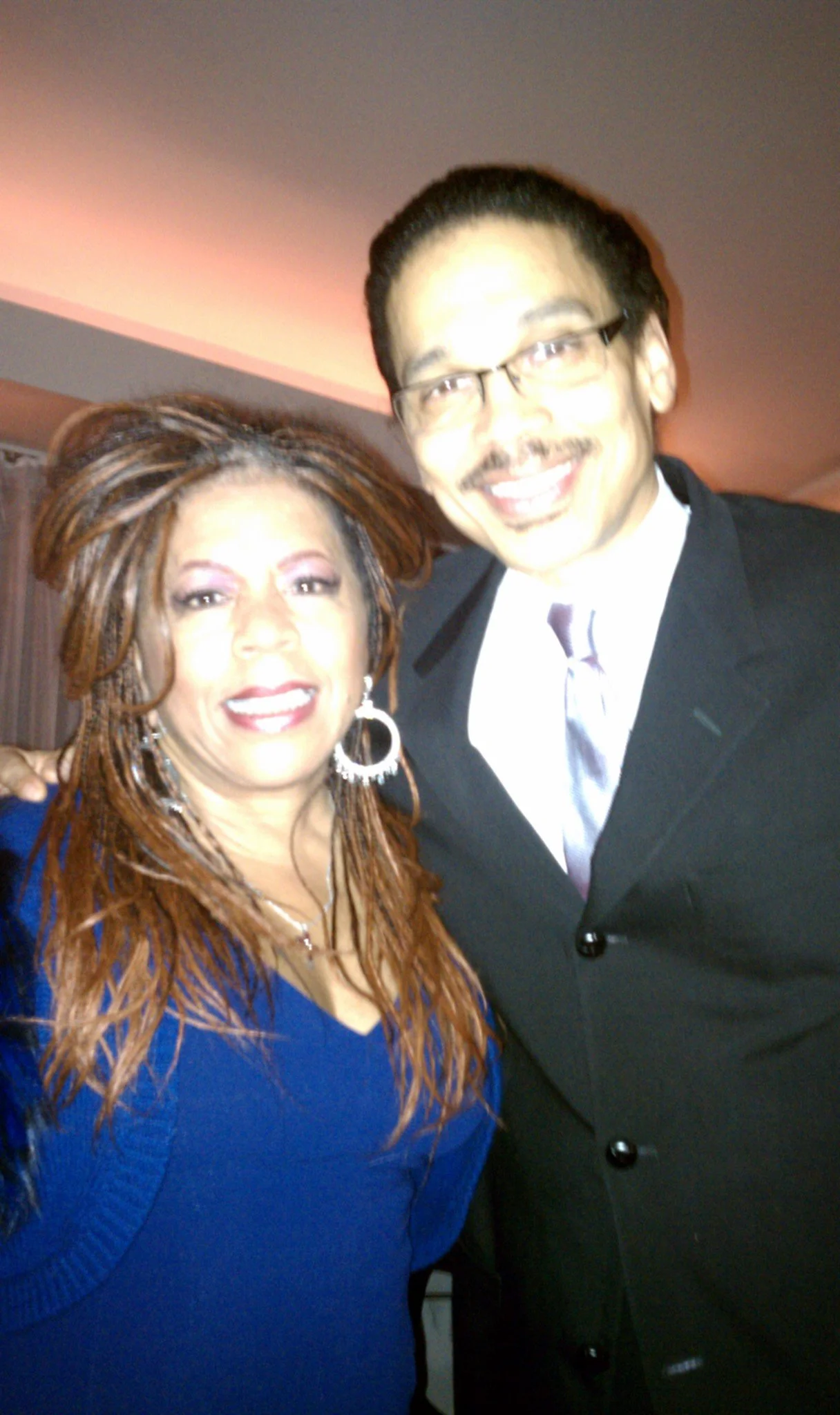 Legendary Singer and Song Writer Valerie Simpson and Bassist Leon Lee Dorsey at Hal Jackson's Birthday Party