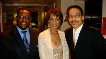 Actor Wendell Pierce, ABC broadcaster/ journalist Sade Baderinwa, and Bassist Leon Lee Dorsey at Carnegie Hall